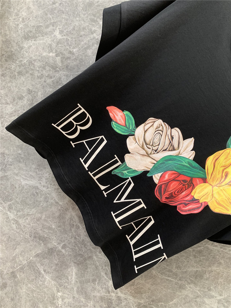 Balmain round neck short sleeve T-shirt replica d&g clothing
