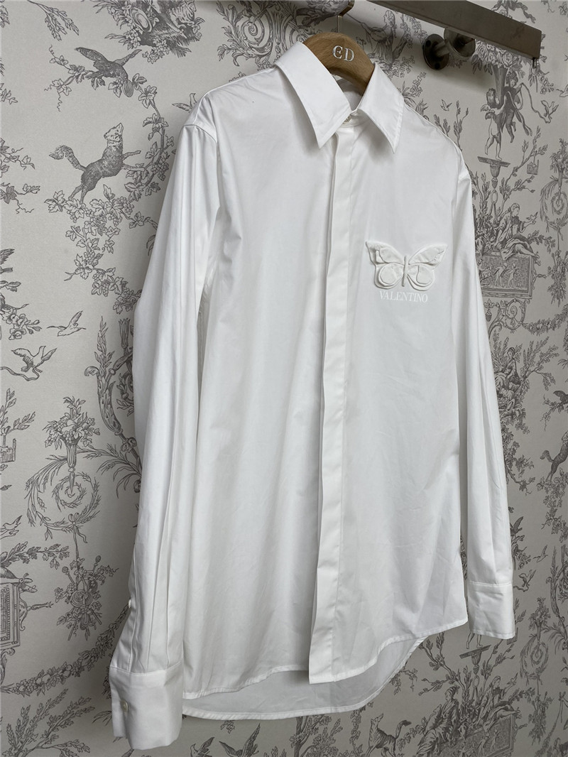 Va1e*ntin0 boyfriend style butterfly shirt replicas clothes