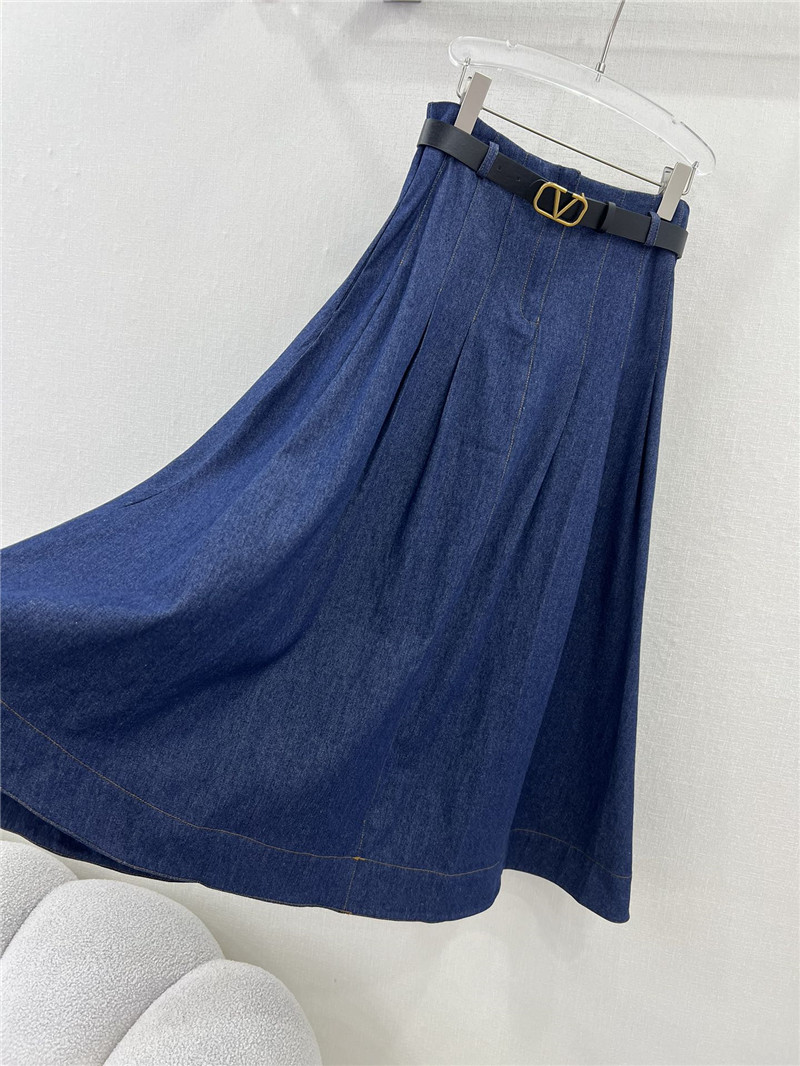 Va1e*ntin0 new denim skirt cheap replica designer clothes
