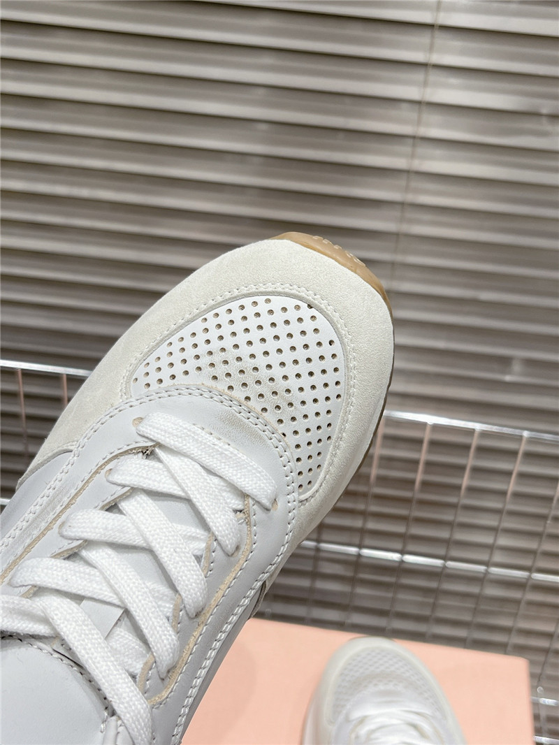 Miu Miu Women’s Mesh Platform Low Top Sneakers