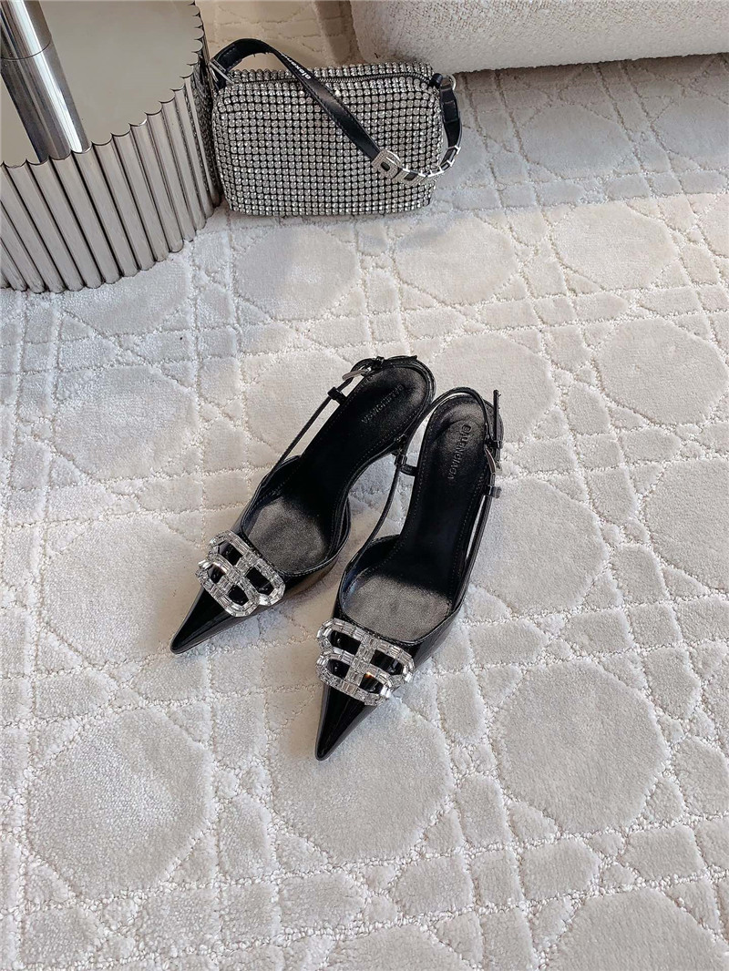 Balenciaga rhinestone high heels best replica shoes website