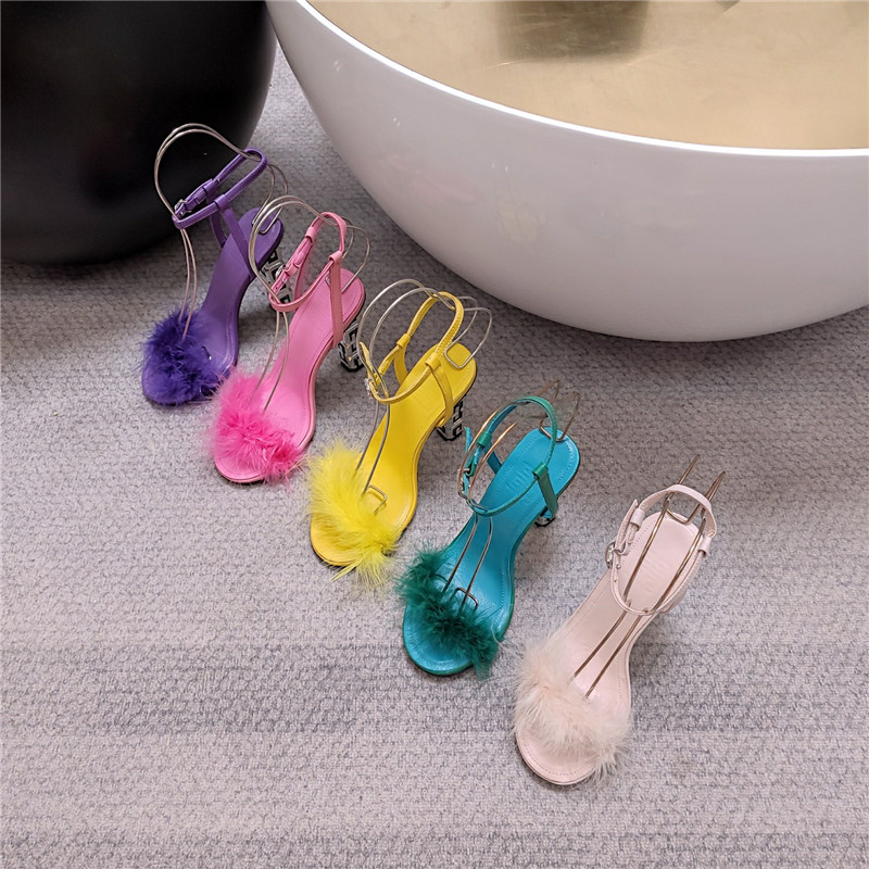 Givenchy ostrich feather sandals maison margiela replica shoes