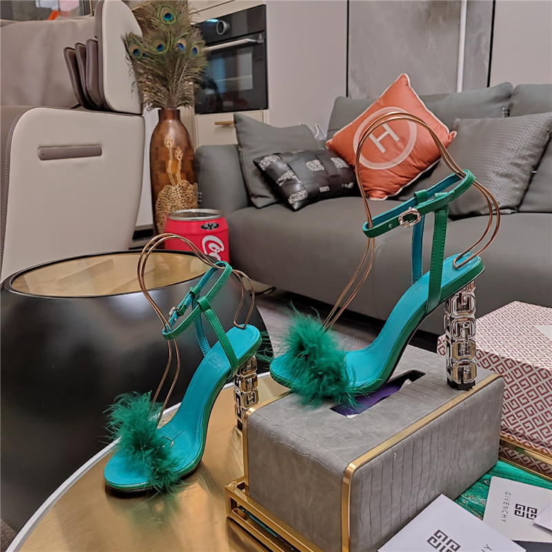 Givenchy ostrich feather sandals maison margiela replica shoes