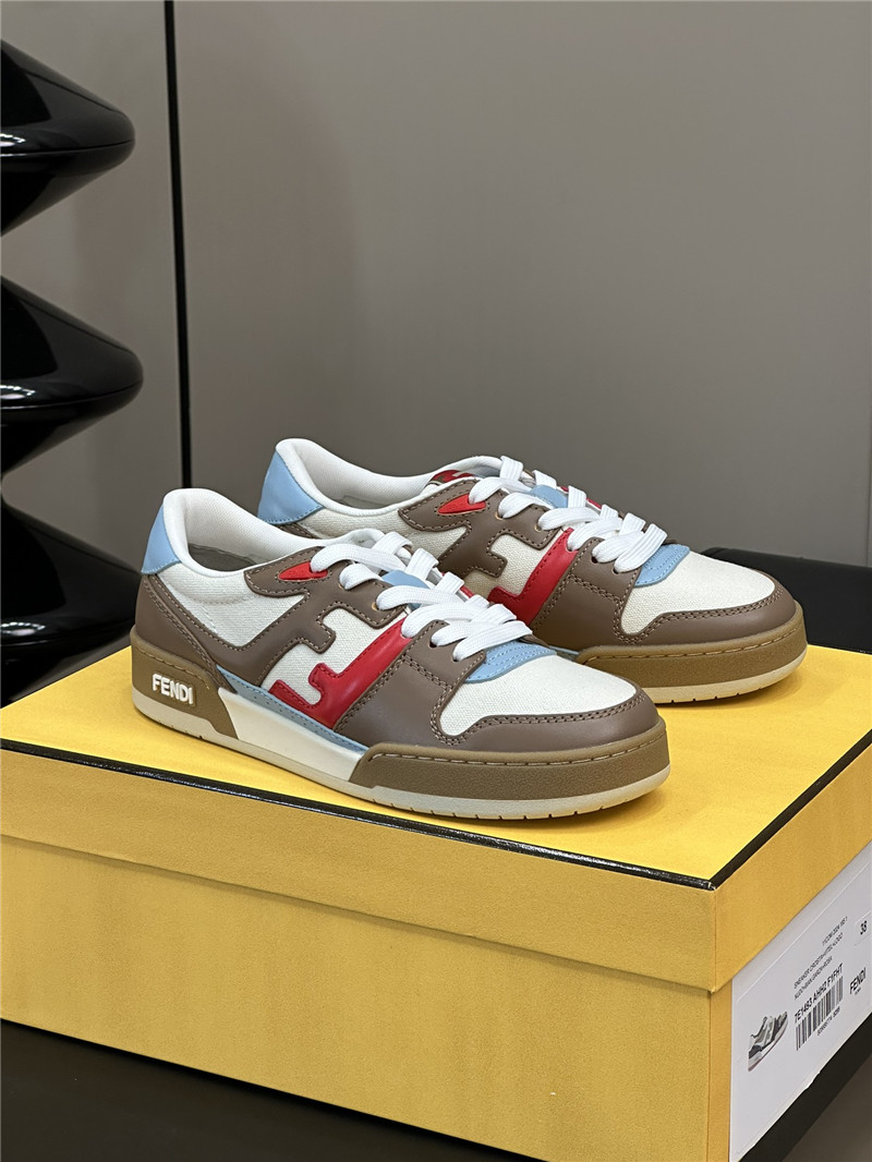 Fendi Match Panelled Leather Sneakers