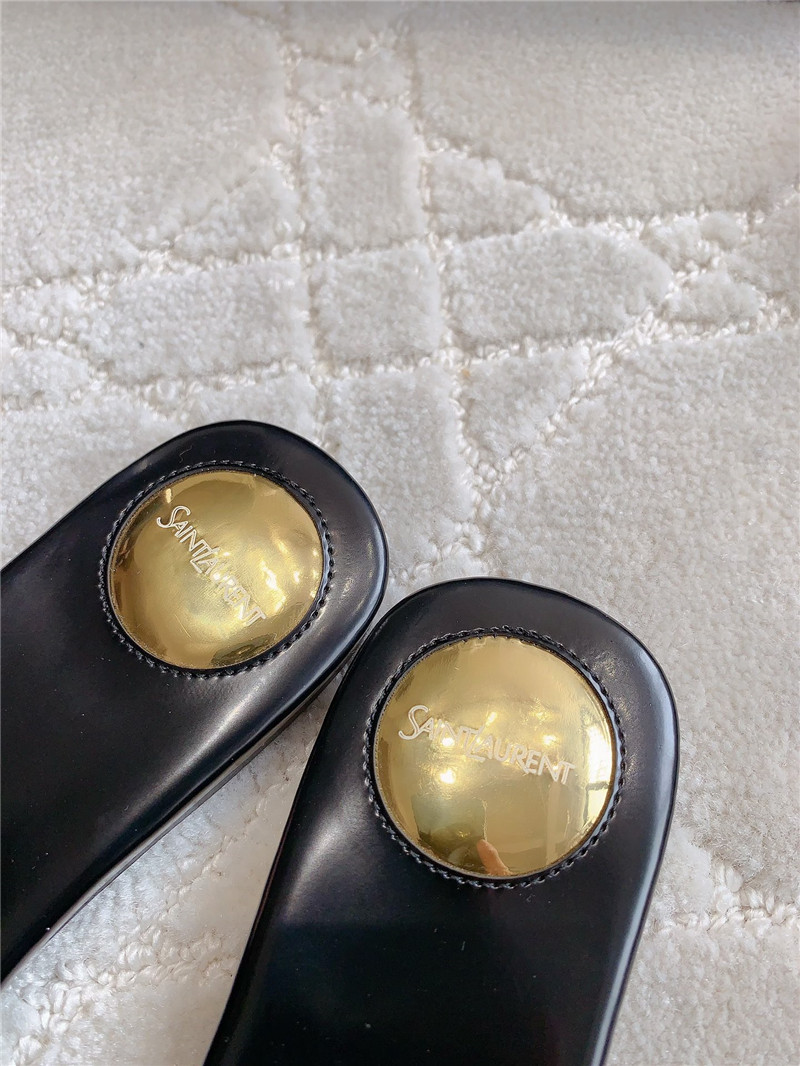 YSL pointed toe hollow kitten heel shoes margiela replica shoes