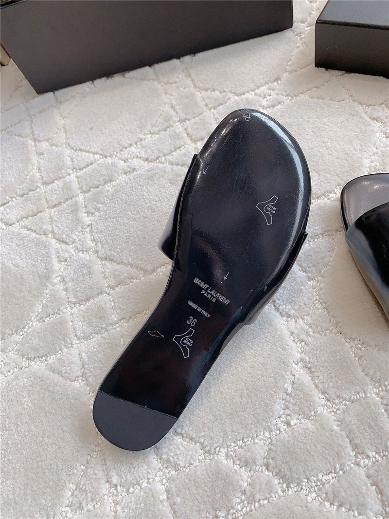 YSL pointed toe hollow kitten heel shoes margiela replica shoes