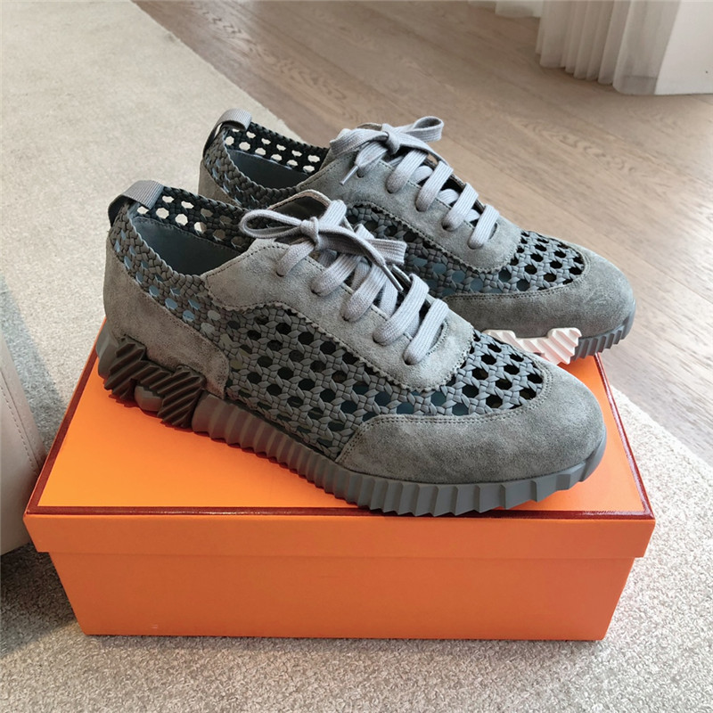Hermes Women’s Gray Bouncing Sneakers