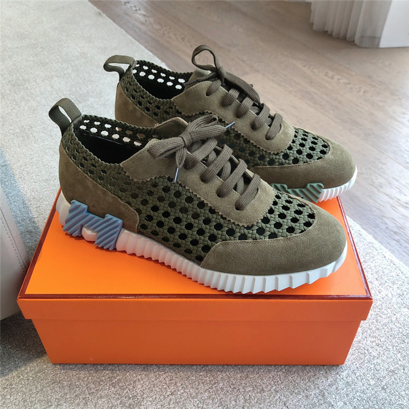 Hermes Women’s Green Bouncing Sneakers