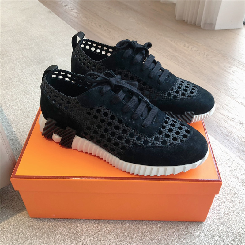 Hermes Women’s Black Bouncing Sneakers