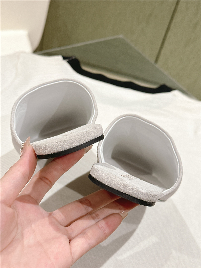 miumiu small round toe mules slippers replica shoes