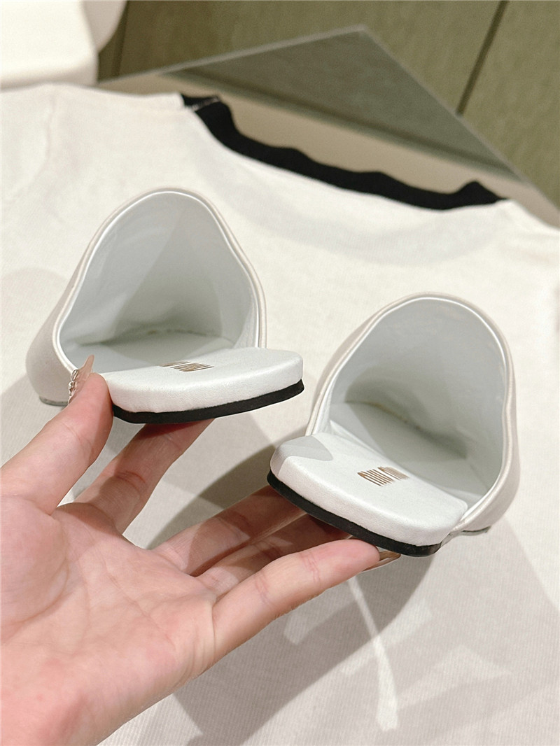 miumiu small round toe mules slippers replica shoes