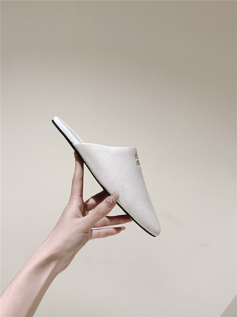 miumiu small round toe mules slippers replica shoes