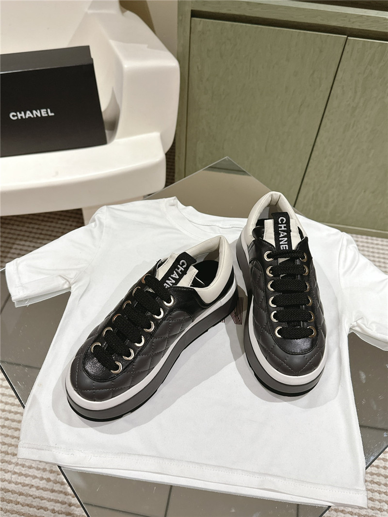 Ch**el platform white sneakers