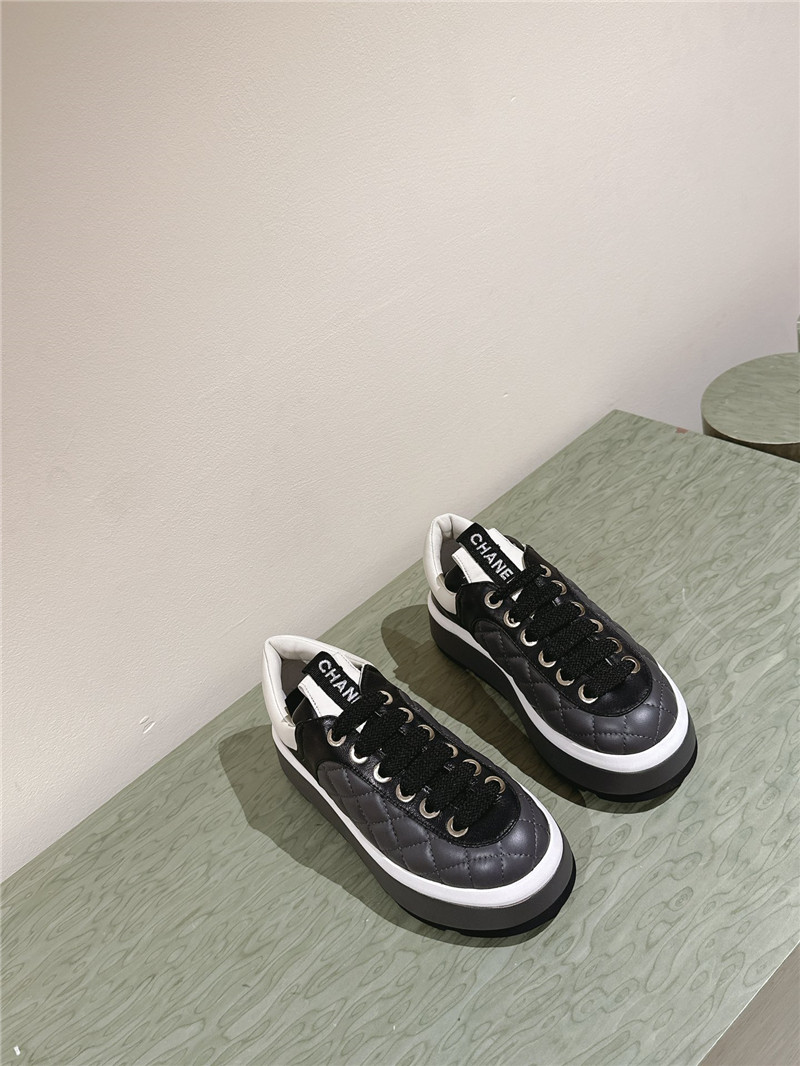 Chanel Platform White Sneakers
