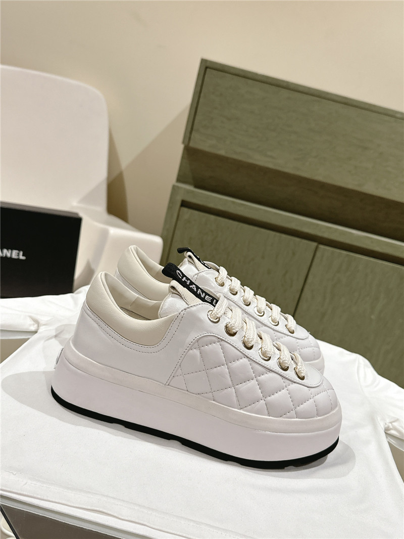 Ch**el platform white sneakers sale
