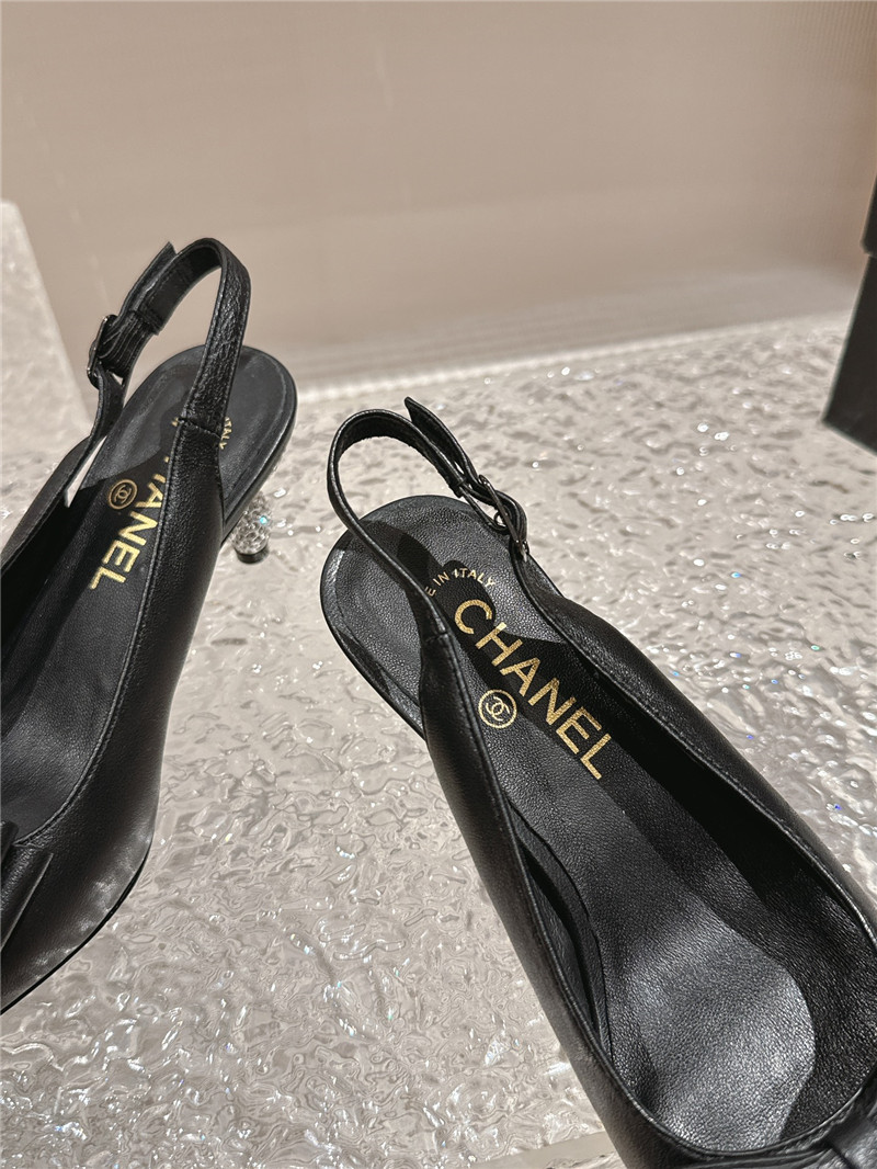 Ch**el bow high heel leather shoes best replica shoes website