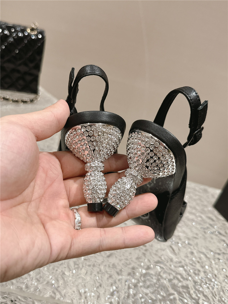 Ch**el bow high heel leather shoes best replica shoes website