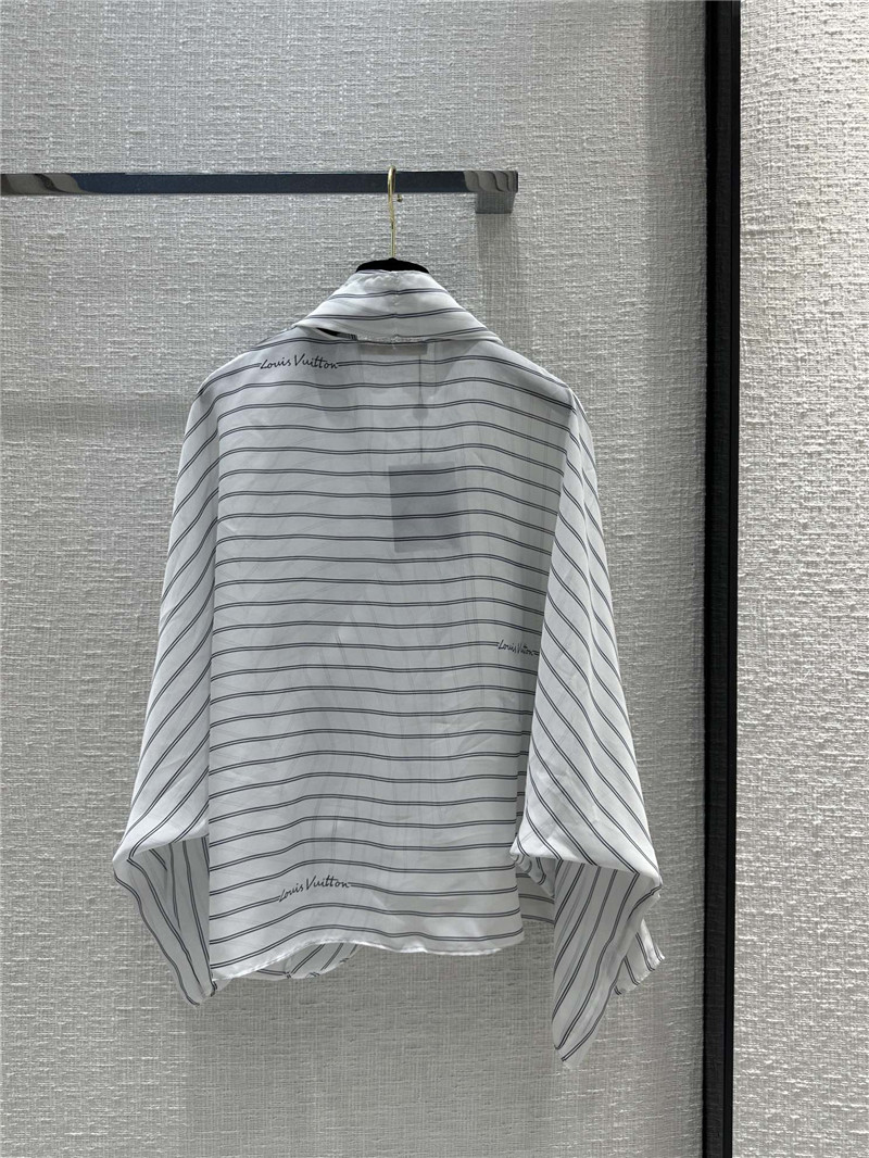 l0vis Vvtt0n lv ribbon scarf printed striped shirt replica clothing