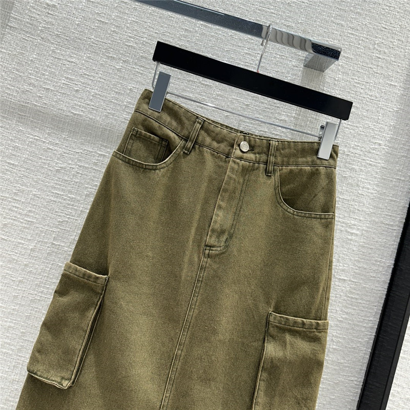 prada vintage green cargo pocket skirt replica clothing sites