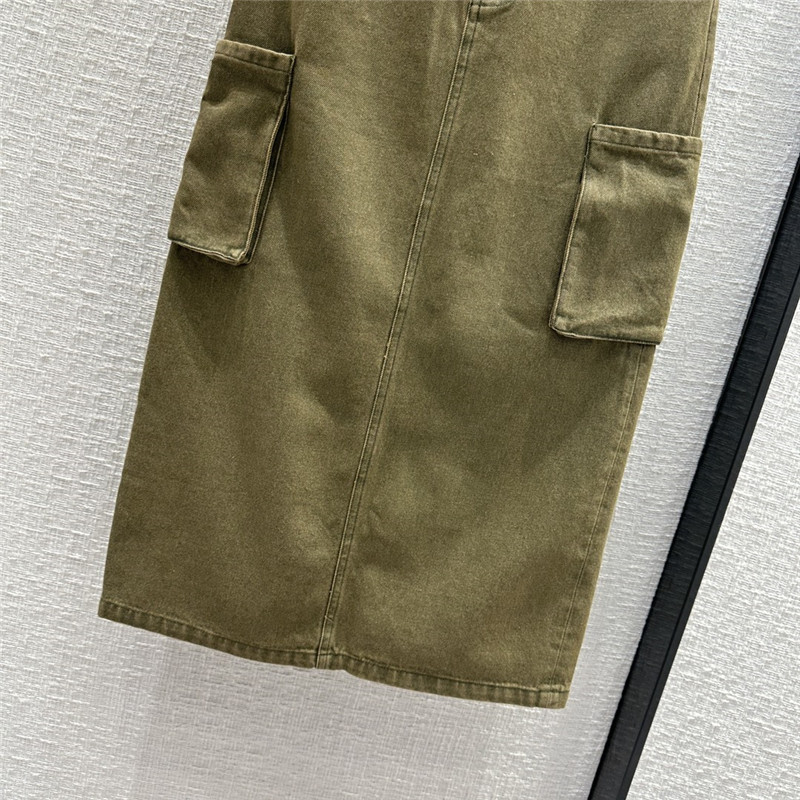 prada vintage green cargo pocket skirt replica clothing sites