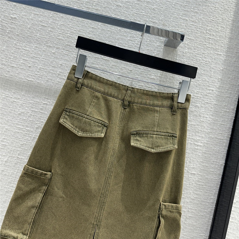 prada vintage green cargo pocket skirt replica clothing sites