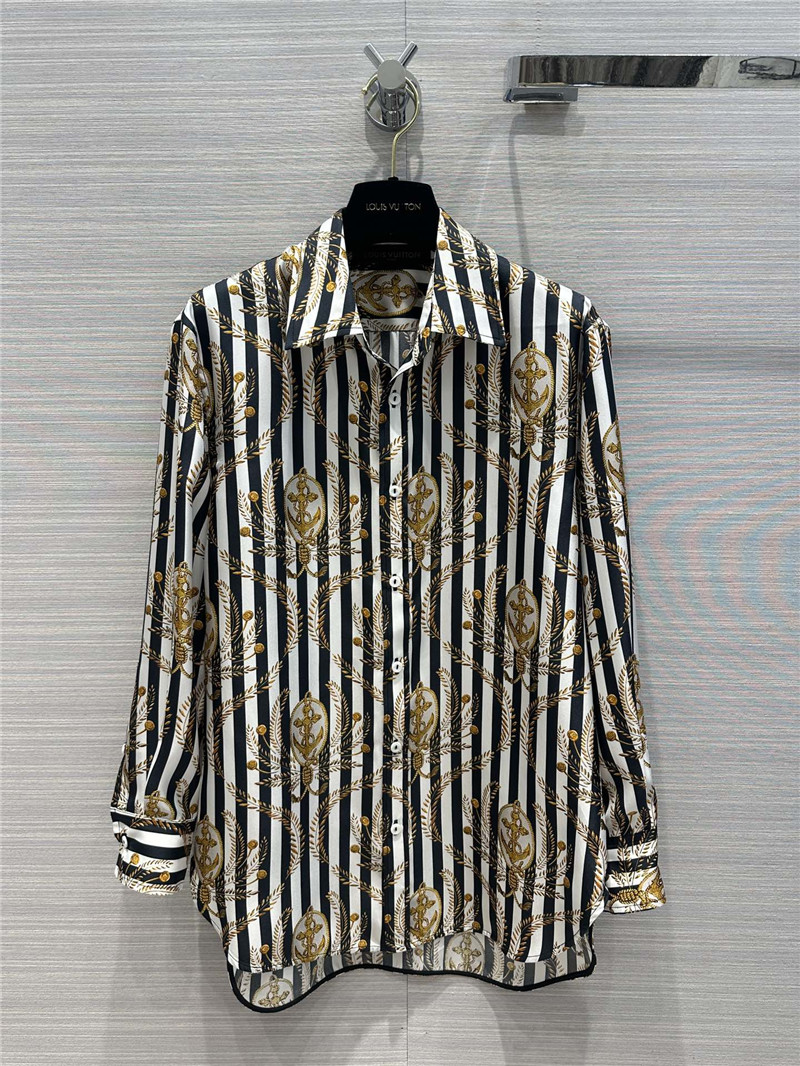 louis vuitton LV Flinghtmode series silk shirt replicas clothes