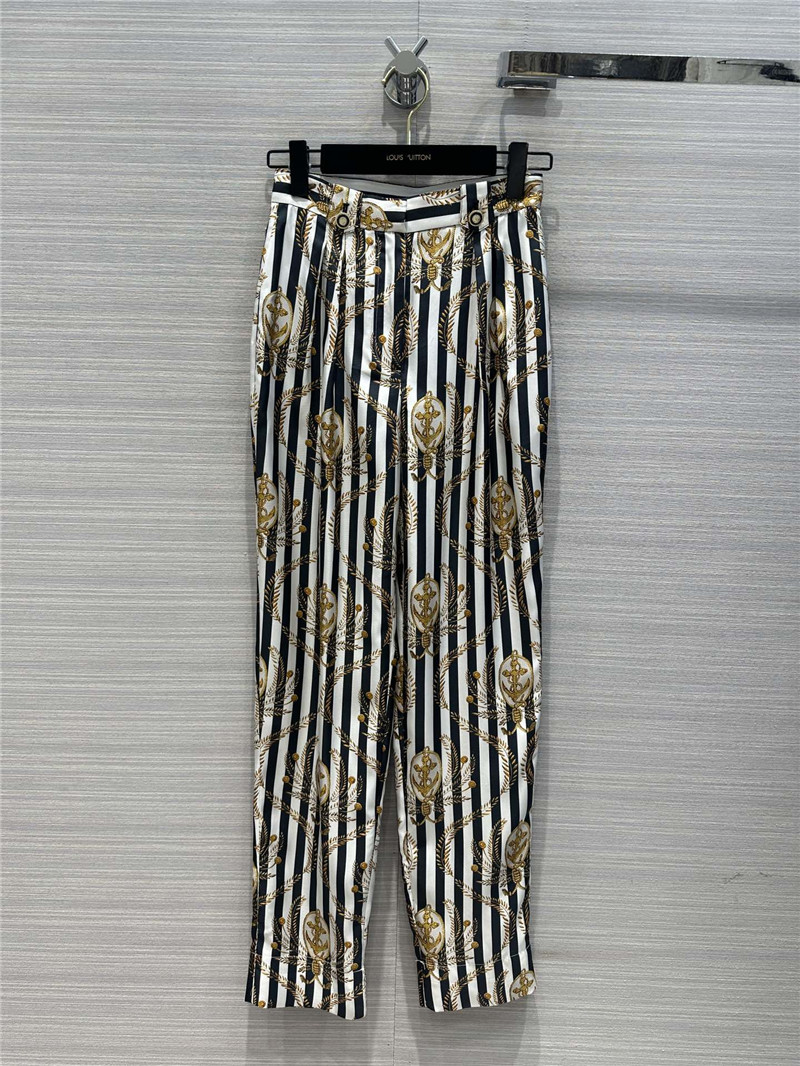 louis vuitton LV silk straight pants replica designer clothing websites