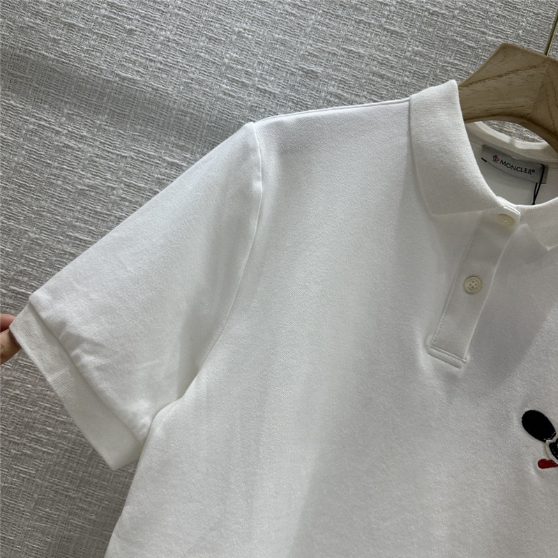Moncler logo embroidered polo top replica clothing sites