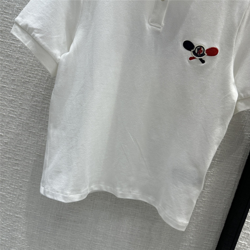Moncler logo embroidered polo top replica clothing sites