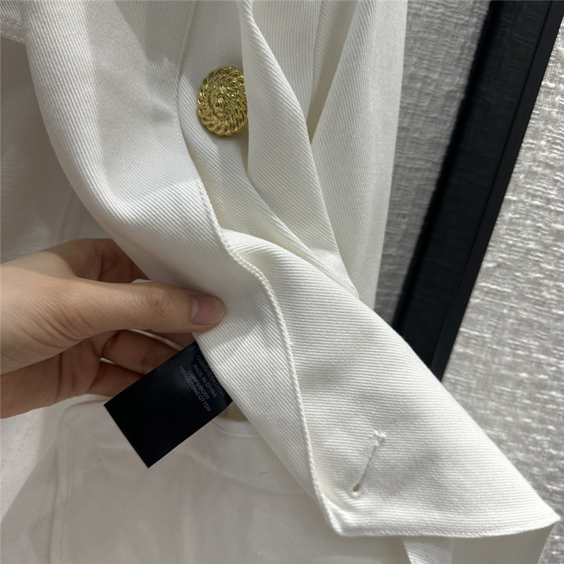 Balmain white denim blazer replica clothing sites