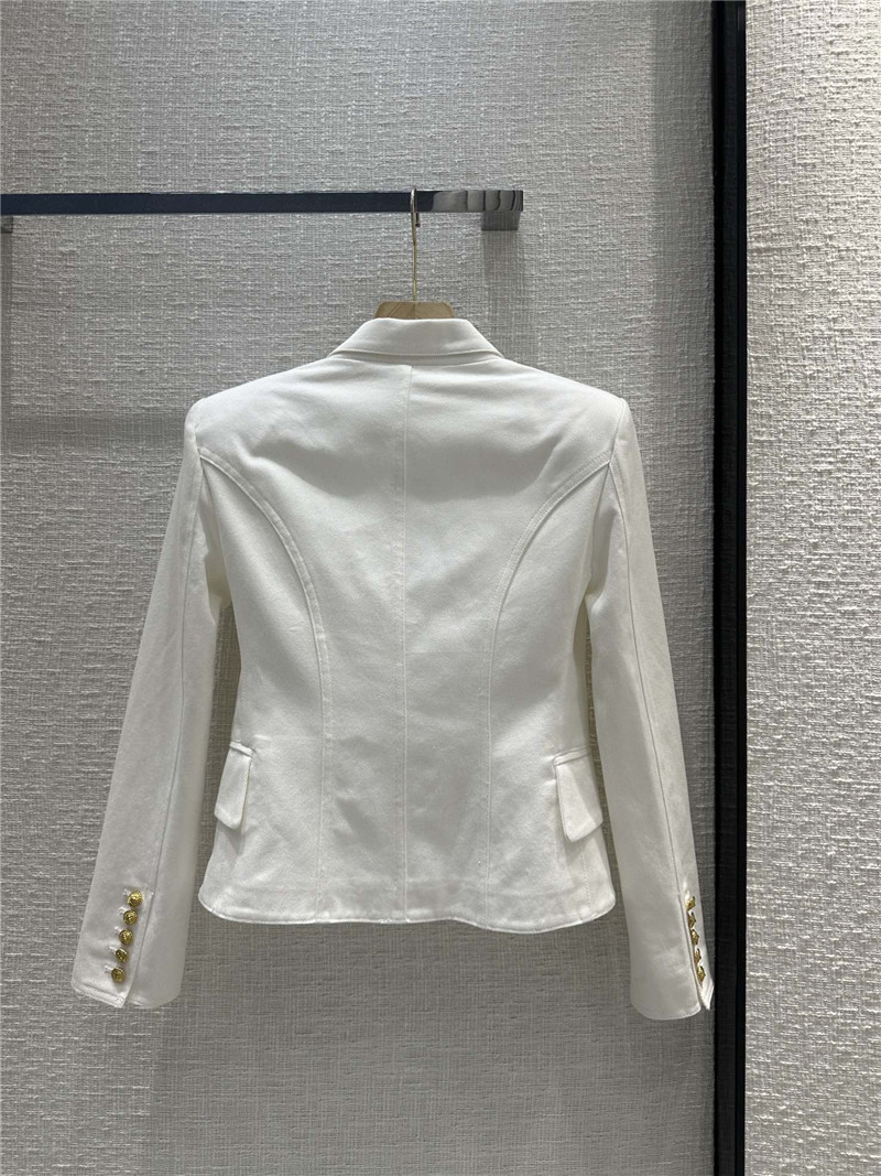 Balmain white denim blazer replica clothing sites