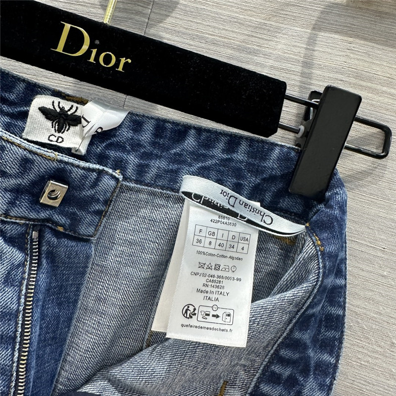 D10r mid-high waist double pocket straight jeans replicas clothes