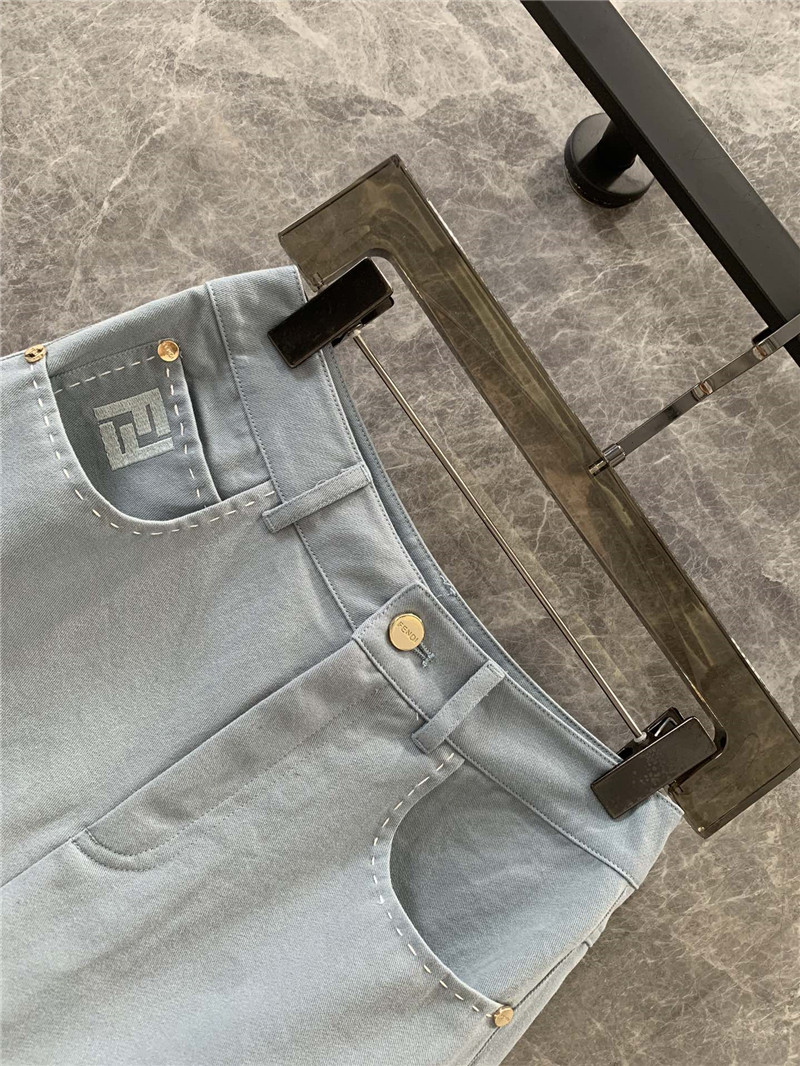 F**di denim shorts replica designer clothing websites