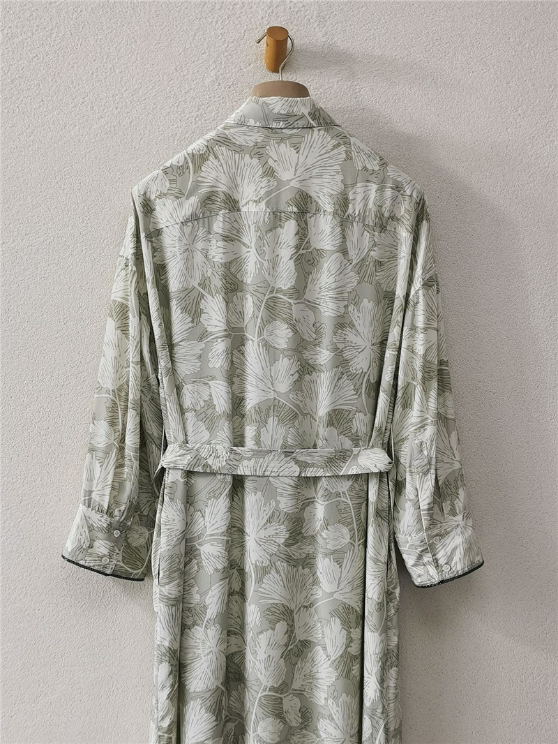 BC silk screen silk silk lace-up shirt dress replica clothing