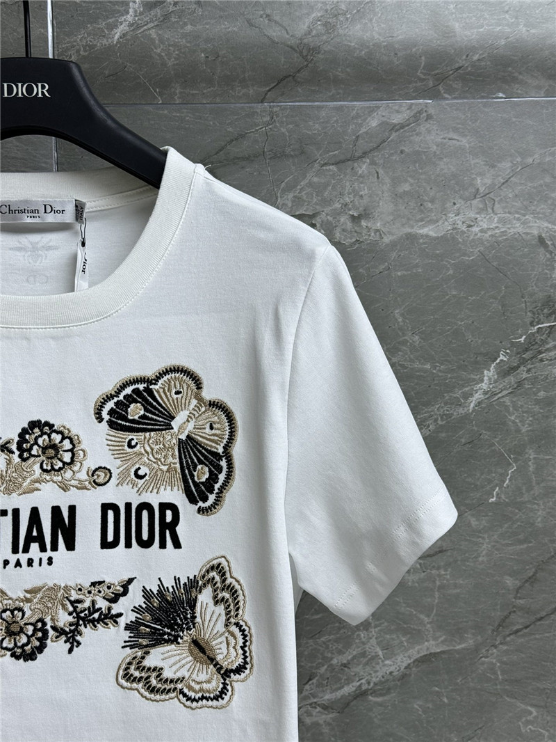 dior butterfly embroidered T-shirt replica clothing sites