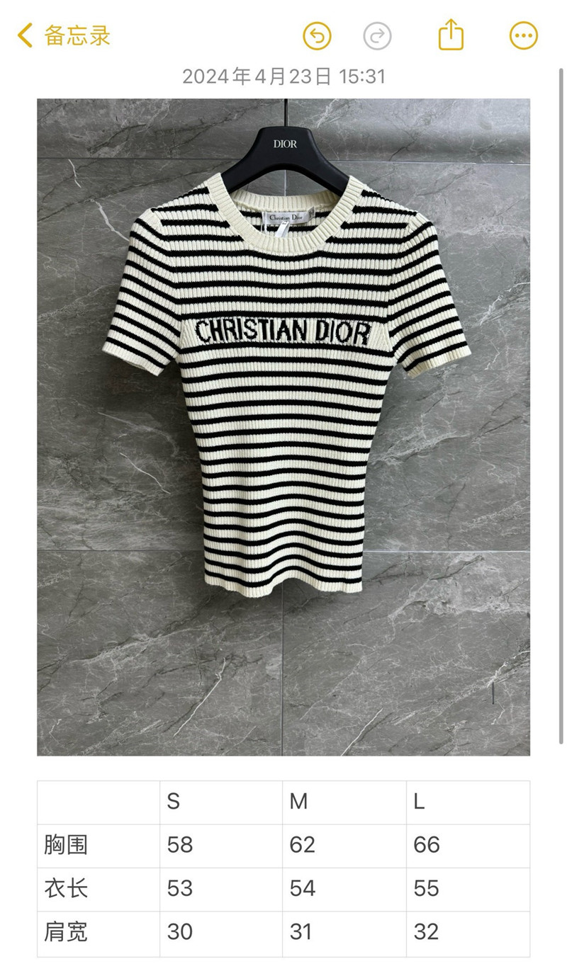 D10r striped knitted short sleeve replicas clothes
