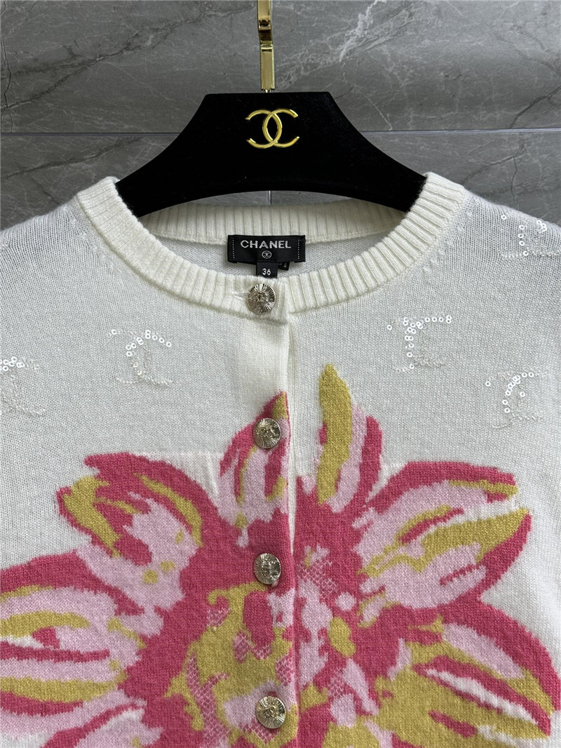 Chanel Sequins Floral Jacquard Cardigan