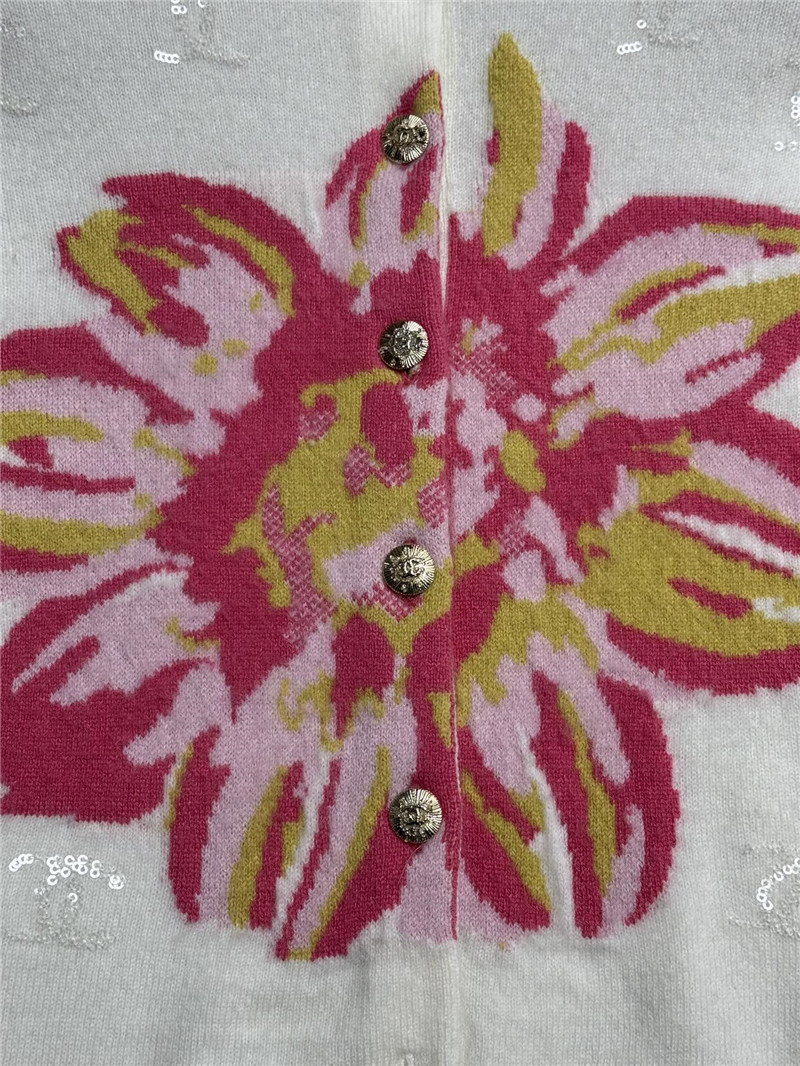 Chanel Sequins Floral Jacquard Cardigan