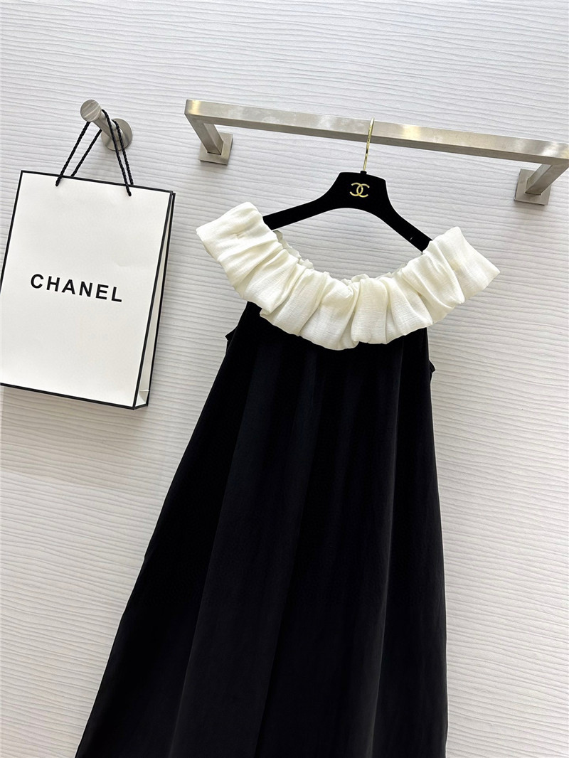 Ch**el one-piece neckline silk and linen jumpsuit replicas clothes