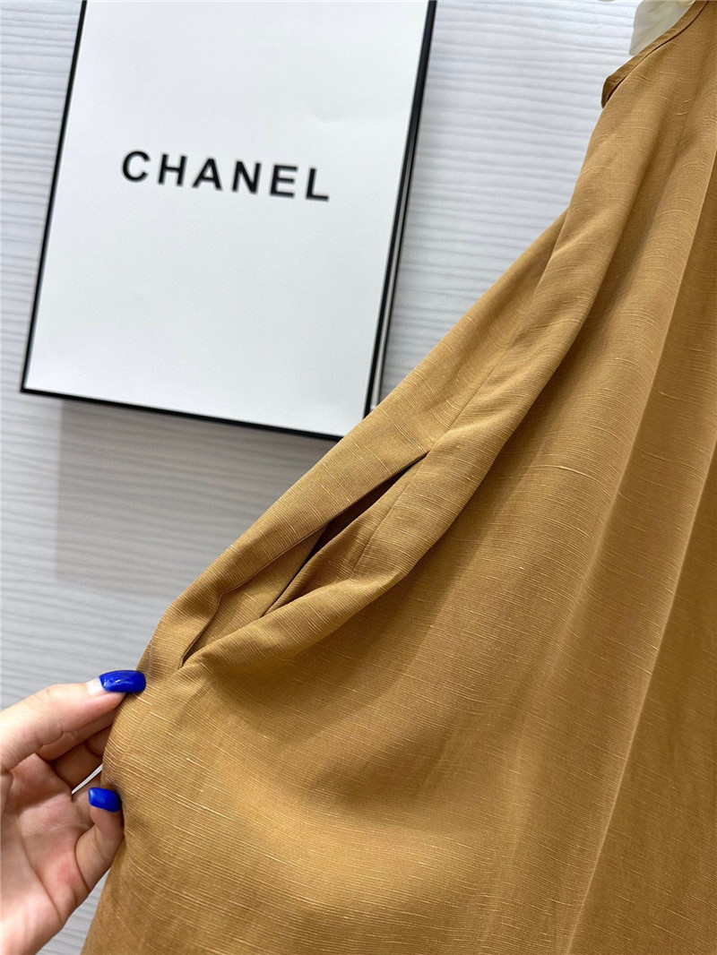 Ch**el boat neck silk and linen jumpsuit replica clothing sites