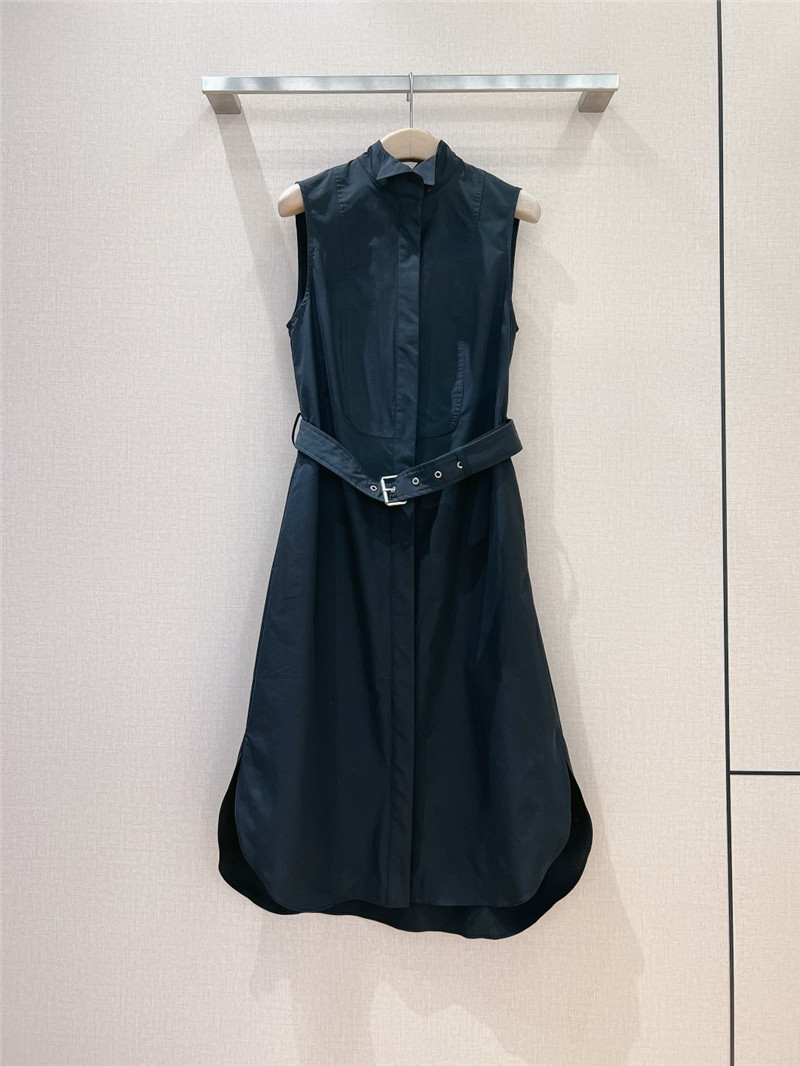 dior sleeveless belted shirt dress replica designer clothes