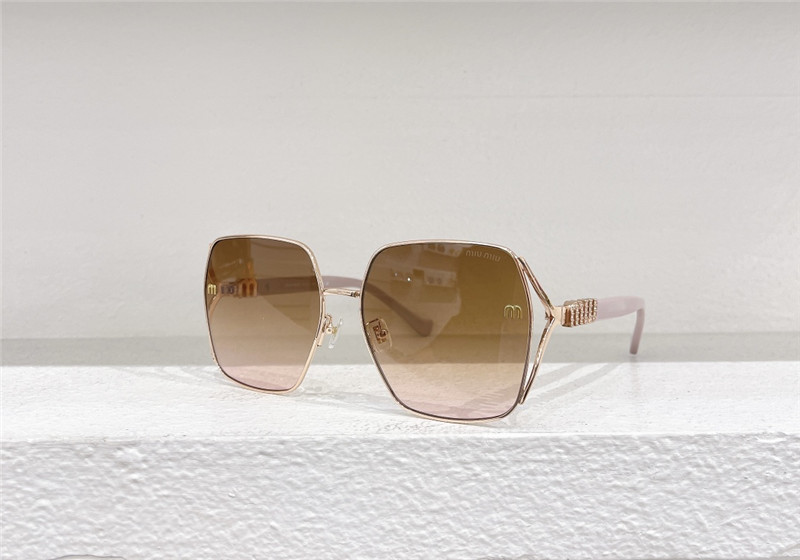 miumiu hollow square sunglasses