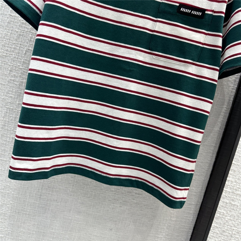 miumiu striped short-sleeved T-shirt replica clothing sites
