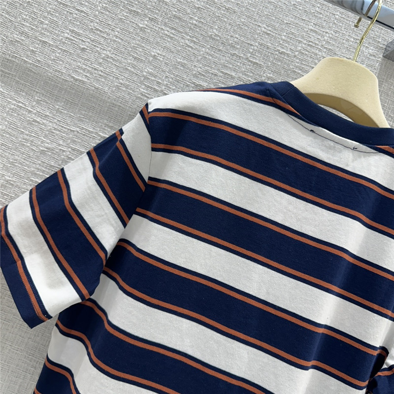 miumiu striped short-sleeved T-shirt replica clothing sites