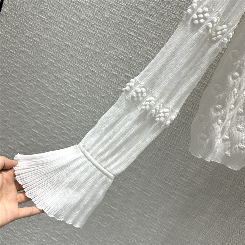 Chanel Hook Fastening Knitted Cardigan in White