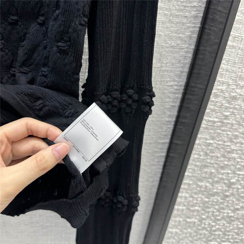 Ch**el hook fastening knitted cardigan in black