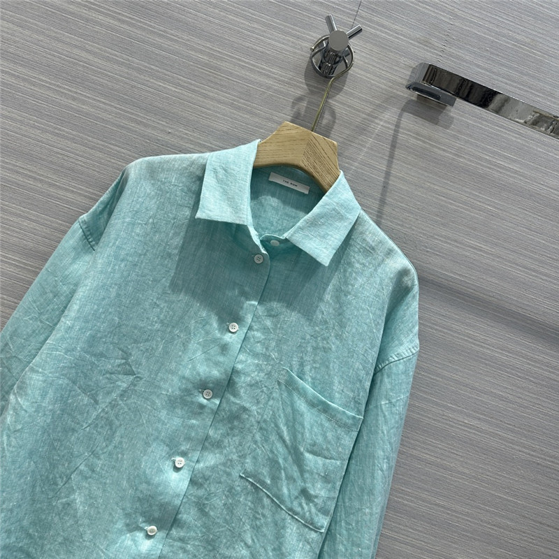 The R0w cotton and linen long shirt replica d&g clothing