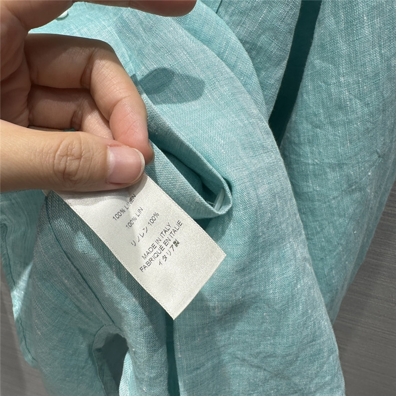 The R0w cotton and linen long shirt replica d&g clothing