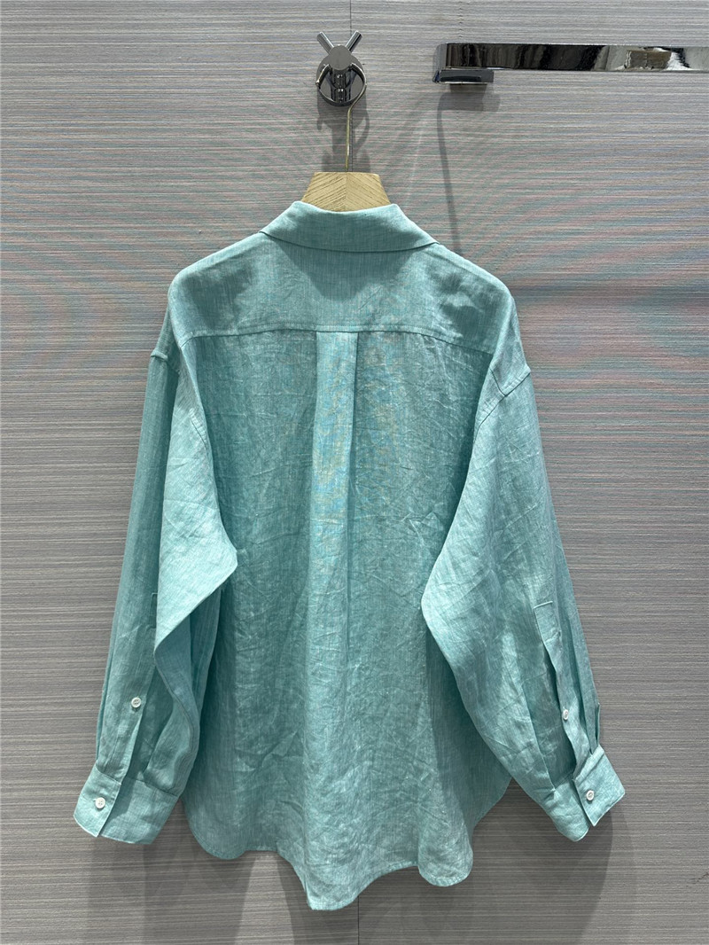 The R0w cotton and linen long shirt replica d&g clothing