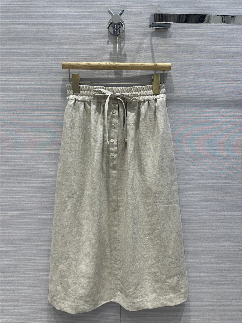 jil sander cotton and linen long skirt replicas clothes